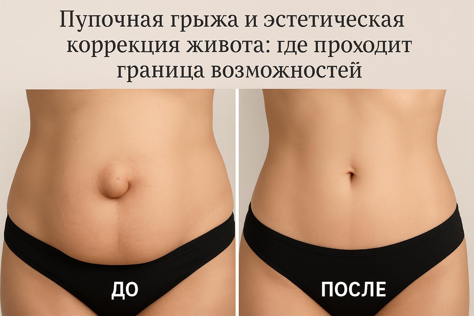 Пупочная грыжа и эстетическая коррекция живота: где проходит граница возможностей